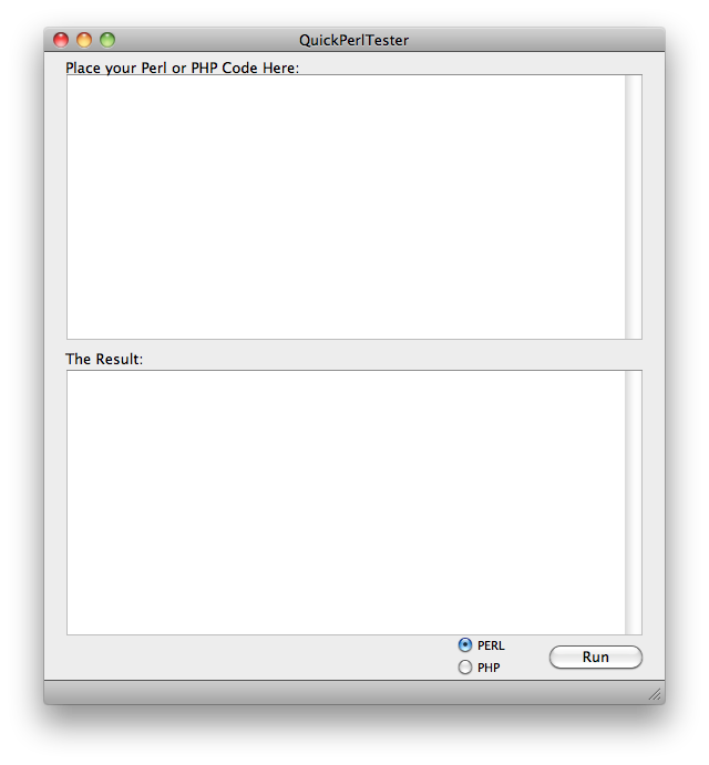 Free app to test PERL scripts on your mac.