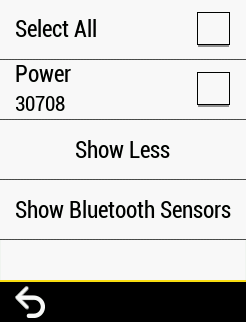 Next, click on "Show Bluetooth Sensors"