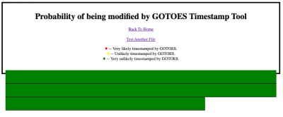 Example of a file that has not been modified by the GOTOES timestamp tool.  Keep in mind that just because the file has not been modified by GOTOES does not necessarily mean that it is "clean."  It only means that the GOTOES timestamp tool was probably not used.