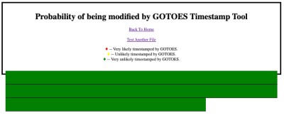 Example of a file that has not been modified by the GOTOES timestamp tool.  Keep in mind that just because the file has not been modified by GOTOES does not necessarily mean that it is &quot;clean.&quot;  It only means that the GOTOES timestamp tool was probably not used.
