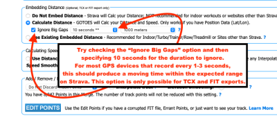 Another way to force Strava to display the proper moving time / stopped time / elapsed time on an export from the GOTOES | Strava Tools