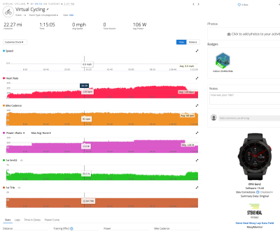 Uploaded to Garmin Connect as &quot;Garmin Epix Gen2&quot;.  Notice how the ConnectIQ fields are correctly displayed after the merge.