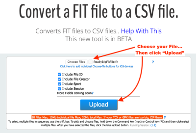 Upload your problem FIT file to the converter.