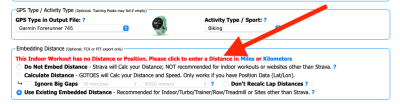 The section &quot;This Indoor Workout has no Distance or Position&quot; only appears if both are absent from your files.