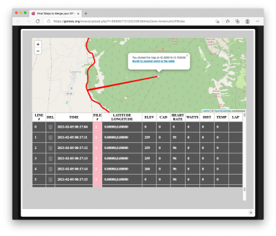 The GPS recorded a bogus point.  In Strava, you wouldn't be able to remove this point, which is where this tool comes in handy.