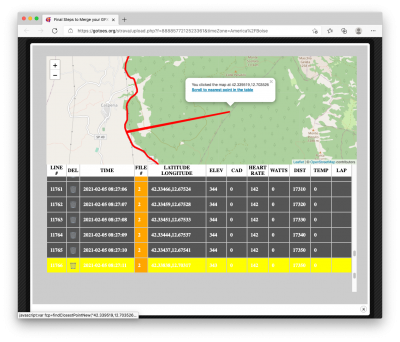 Scrolling to the correct Latitude / Longitude for repair.