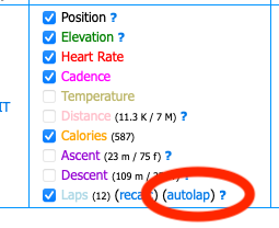 How to access the new autolap feature.