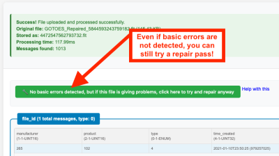 The second thing you should try is going to GOTOES Fit File Viewer.  Once your file is loaded, you get a button that allows you to repair the file.  Please note that in the coming months, I plan to expand this tool to handler larger files.