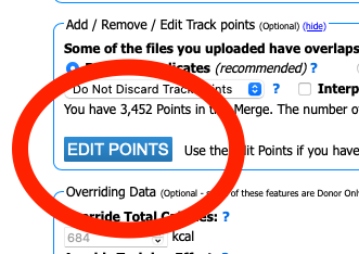 Click on "Edit Points" only if you need to edit just a few points.