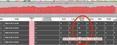 Once you click on "Edit Points" a table pops up where you can edit items one-at-a-time.
