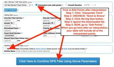 How to edit points after an interpolation