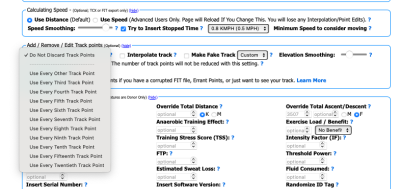 How to discard GPS trackpoints to make your file smaller